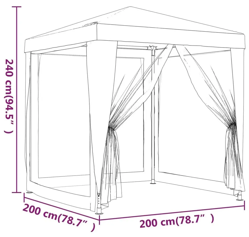 Pavilion de gradina VidaXL 319217 2x2 (Blue)