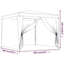 Pavilion de gradina VidaXL 319228 3x3 (Green) Thumb