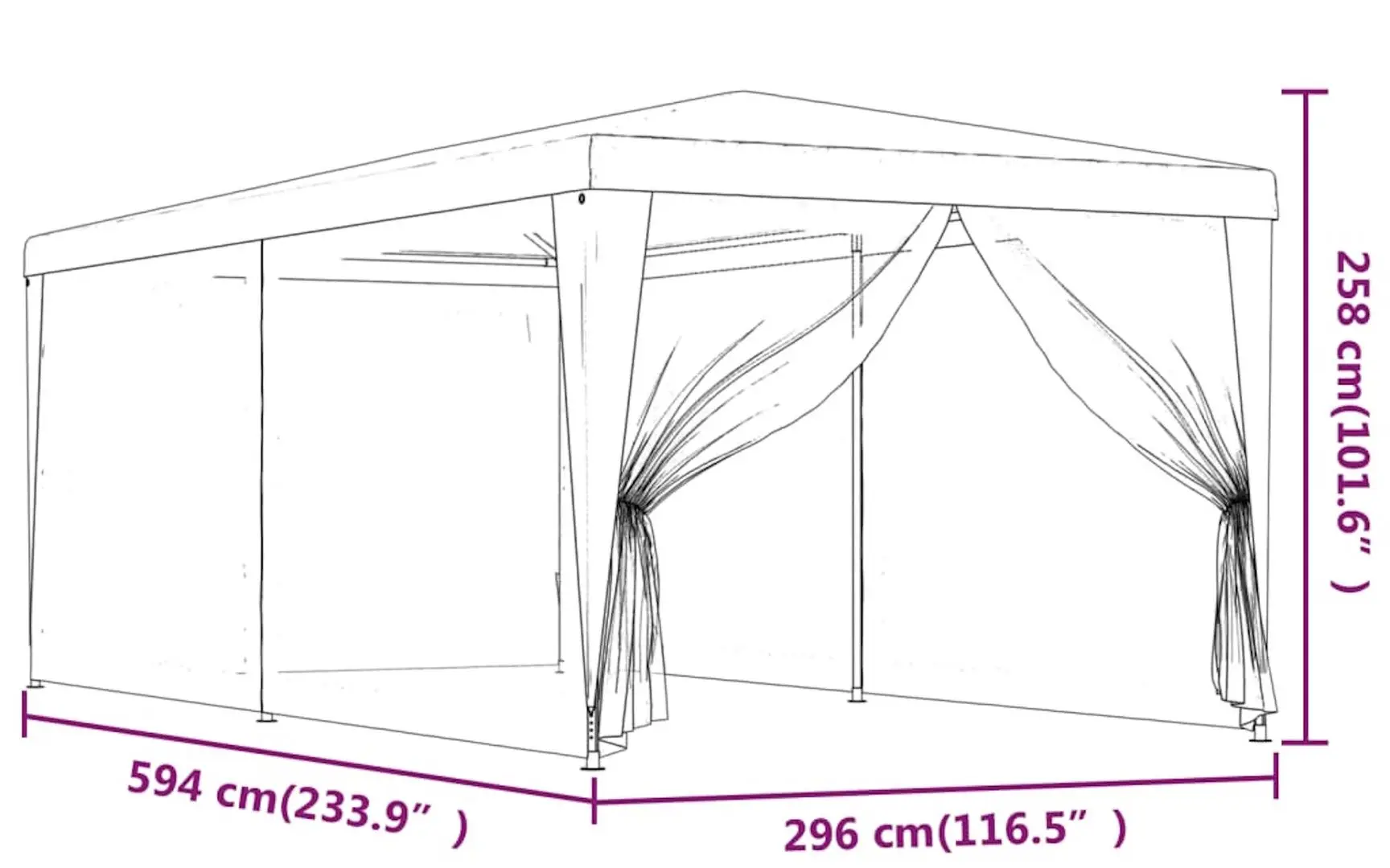 Садовый павильон VidaXL 319238 3x6 (Green)