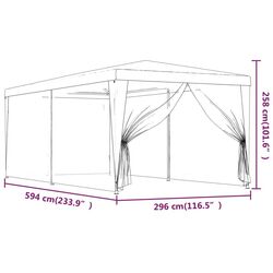 Pavilion de gradina VidaXL 319239 3x6 (Anthracite) Thumb