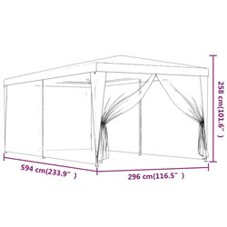 Pavilion de gradina VidaXL 319240 3x6 (Red) Thumb