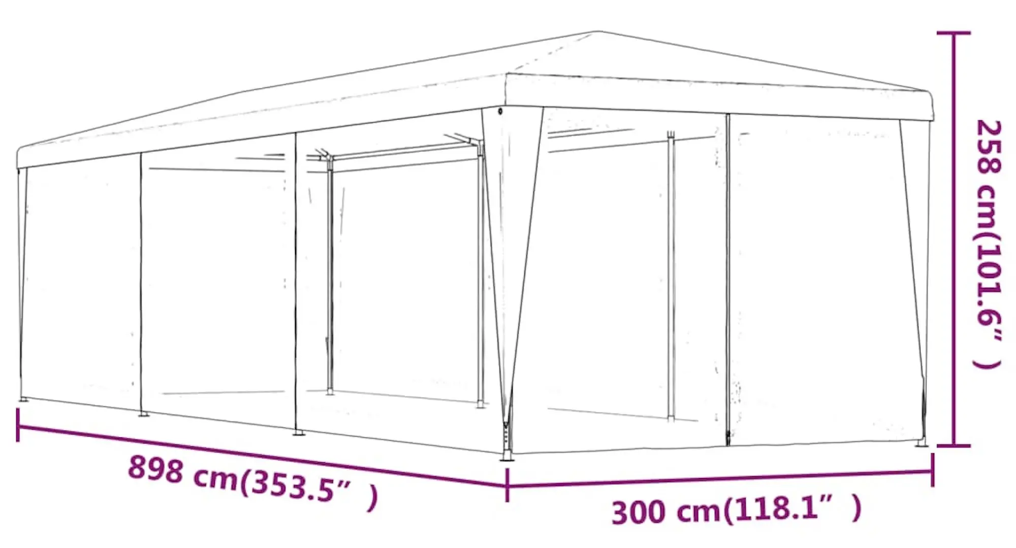 Pavilion de gradina VidaXL 319244 3x9 (Anthracite) - 7