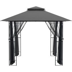 Pavilion de gradina VidaXL 360143 3x3 (Anthracite) Thumb
