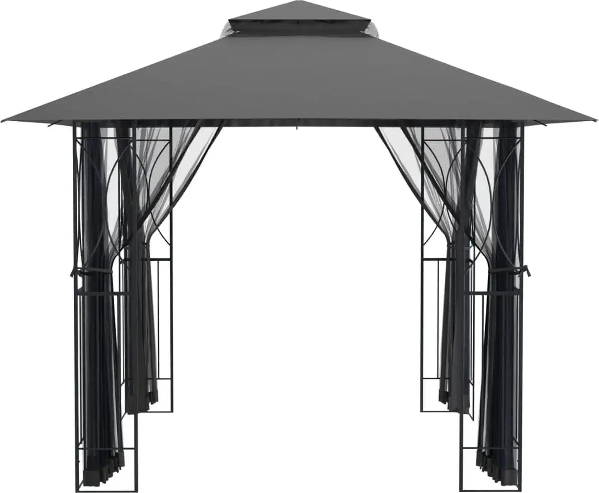 Pavilion de gradina VidaXL 360143 3x3 (Anthracite) - 3