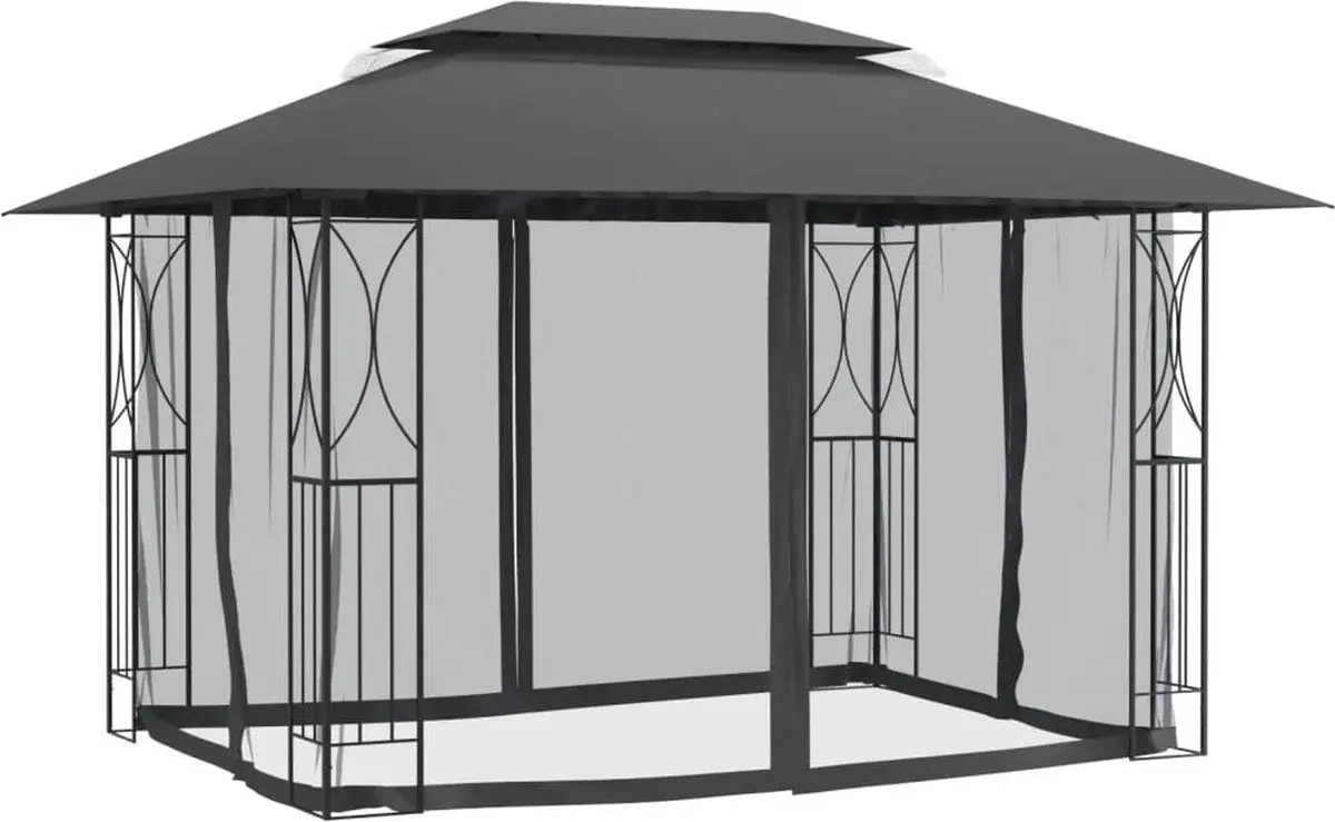 Садовый павильон VidaXL 360144 4x3 (Anthracite) - 2