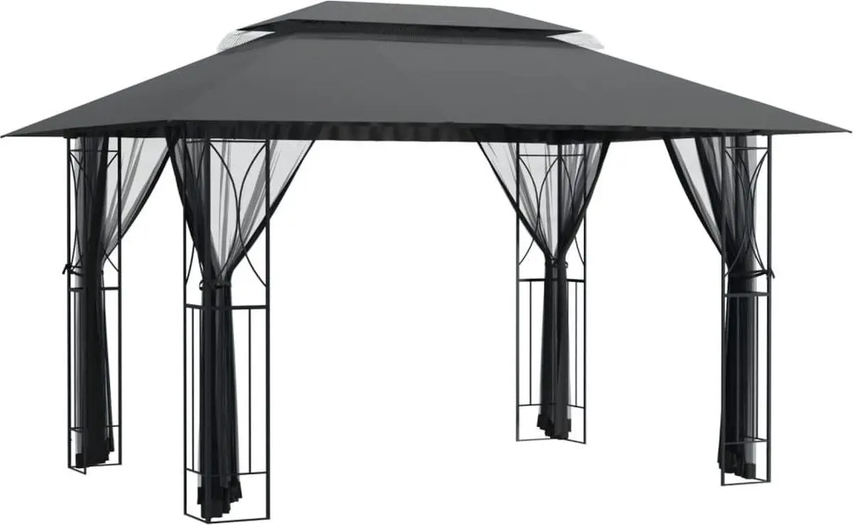 Садовый павильон VidaXL 360144 4x3 (Anthracite)