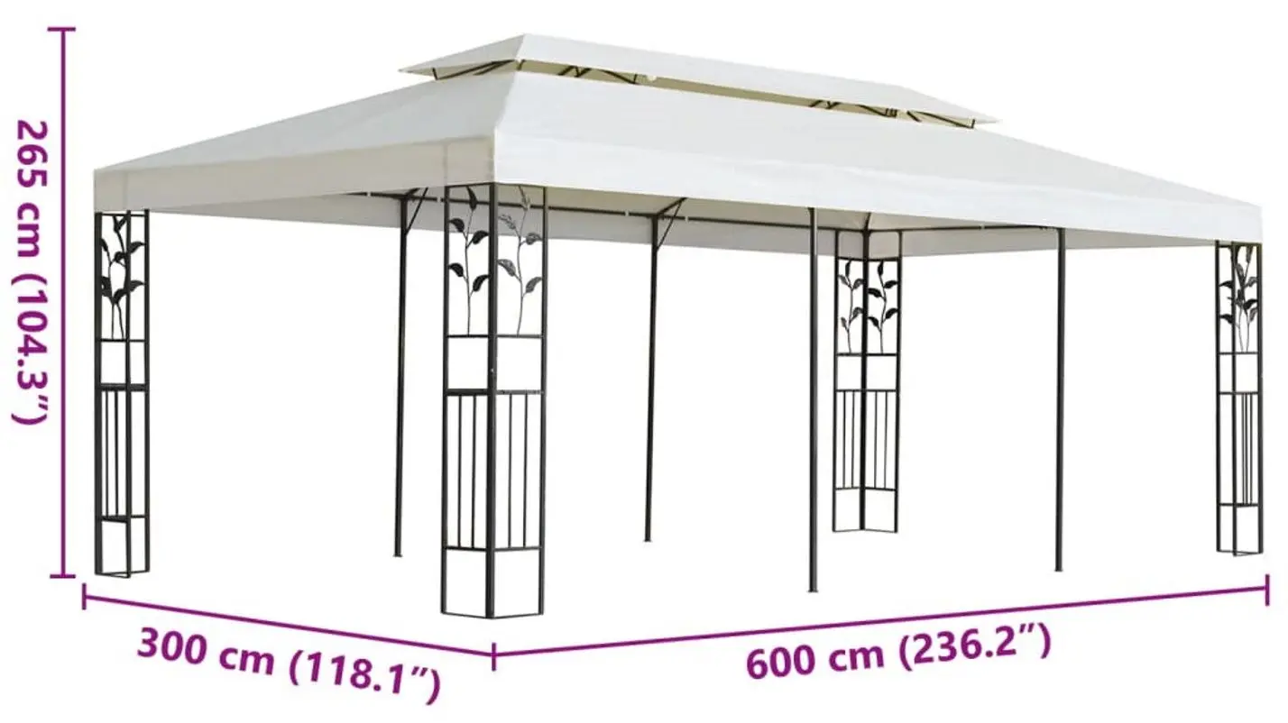 Садовый павильон VidaXL 362376 6x3 (White)