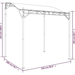 Pavilion de gradina VidaXL 362391 2x2.3 (Cream) Thumb