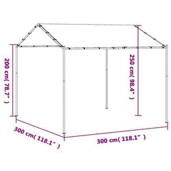 Садовый павильон VidaXL 362451 3x3 (Beige) Thumb