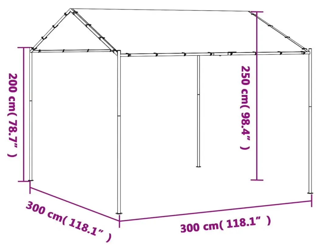 Садовый павильон VidaXL 362451 3x3 (Beige) - 9