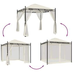Садовый павильон VidaXL 368434 2.9x2.9 (Cream) Thumb