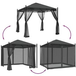 Садовый павильон VidaXL 368435 2.9x2.9 (Anthracite) Thumb