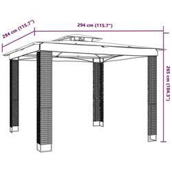 Pavilion de gradina VidaXL 368445 2.9x2.9 (Anthracite) Thumb