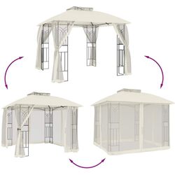 Садовый павильон VidaXL 368454 2.9x2.9 (Cream) Thumb