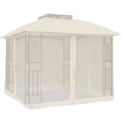 Pavilion de gradina VidaXL 368454 2.9x2.9 (Cream)
