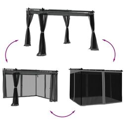 Pavilion de gradina VidaXL 4003909 3x3 (Anthracite) Thumb