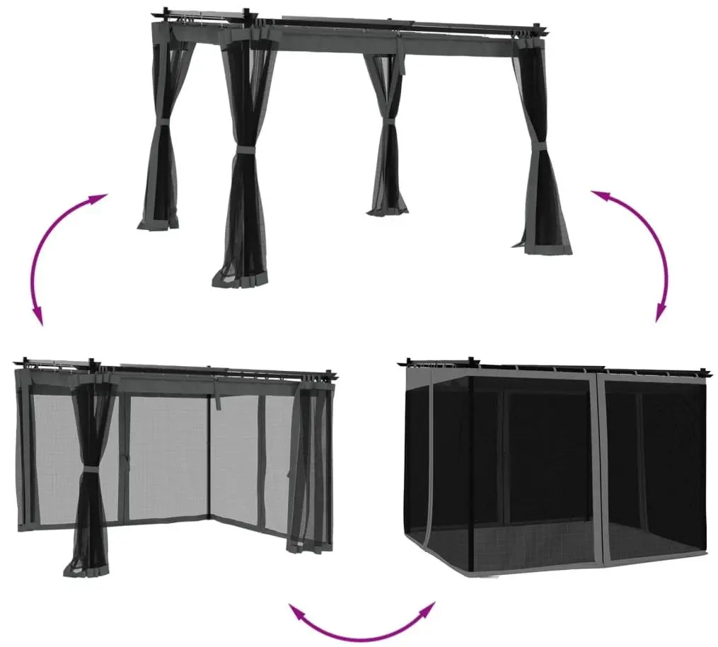 Pavilion de gradina VidaXL 4003909 3x3 (Anthracite)