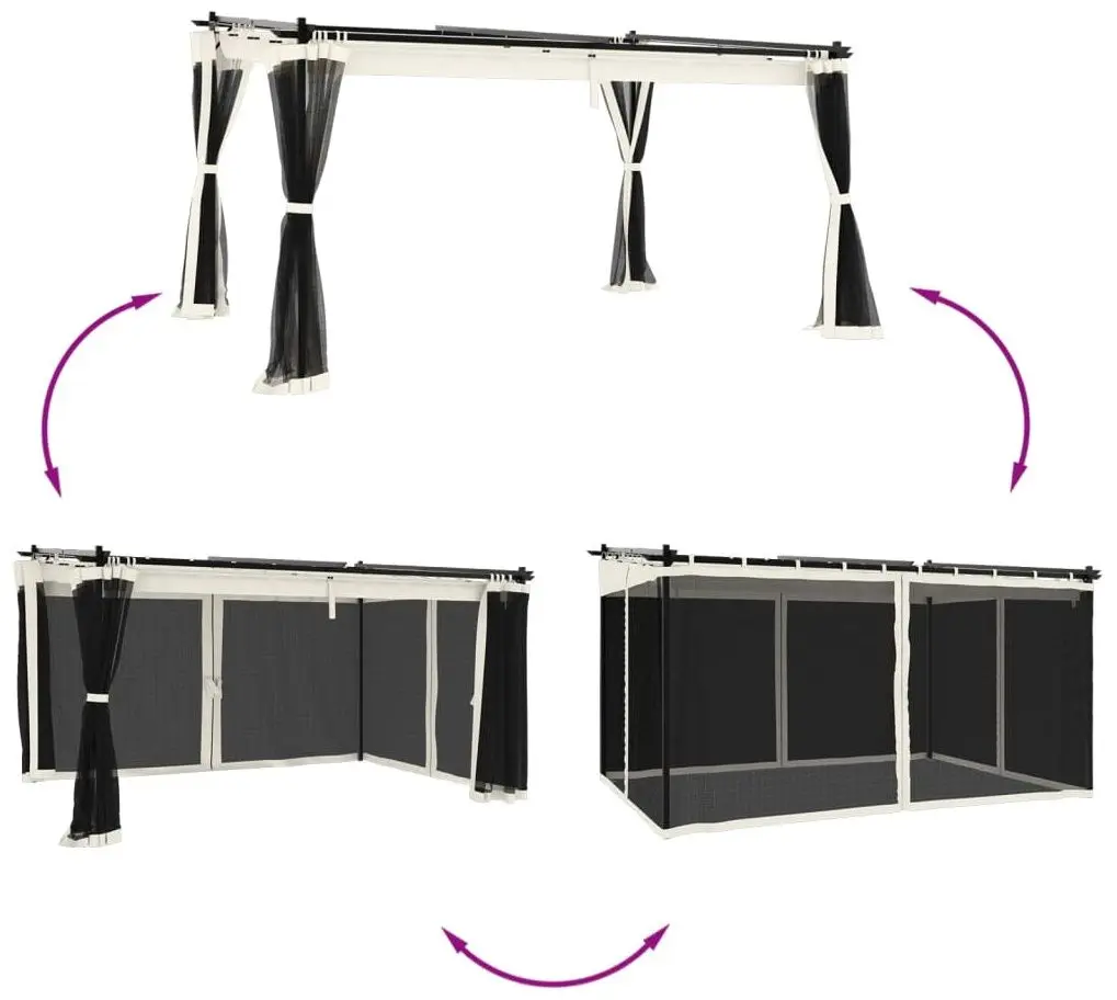 Садовый павильон VidaXL 4003911 4x3 (Cream)