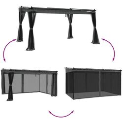 Садовый павильон VidaXL 4003912 4x3 (Anthracite) Thumb