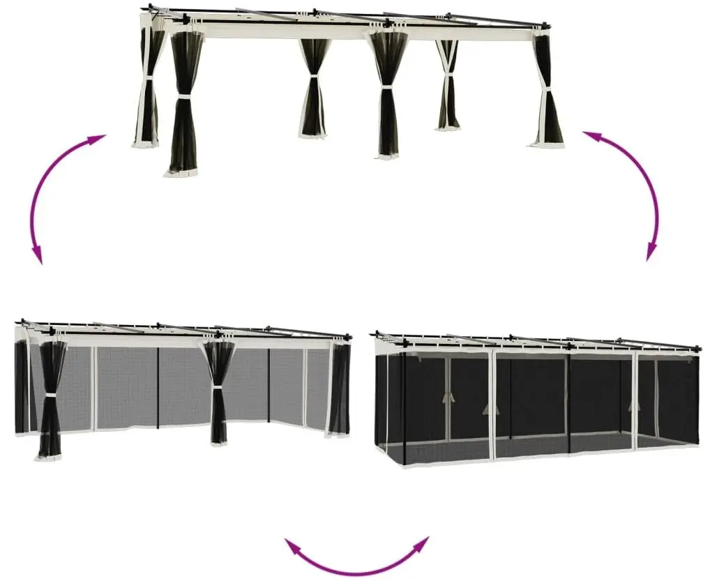 Pavilion de gradina VidaXL 4003914 6x3 (Cream)