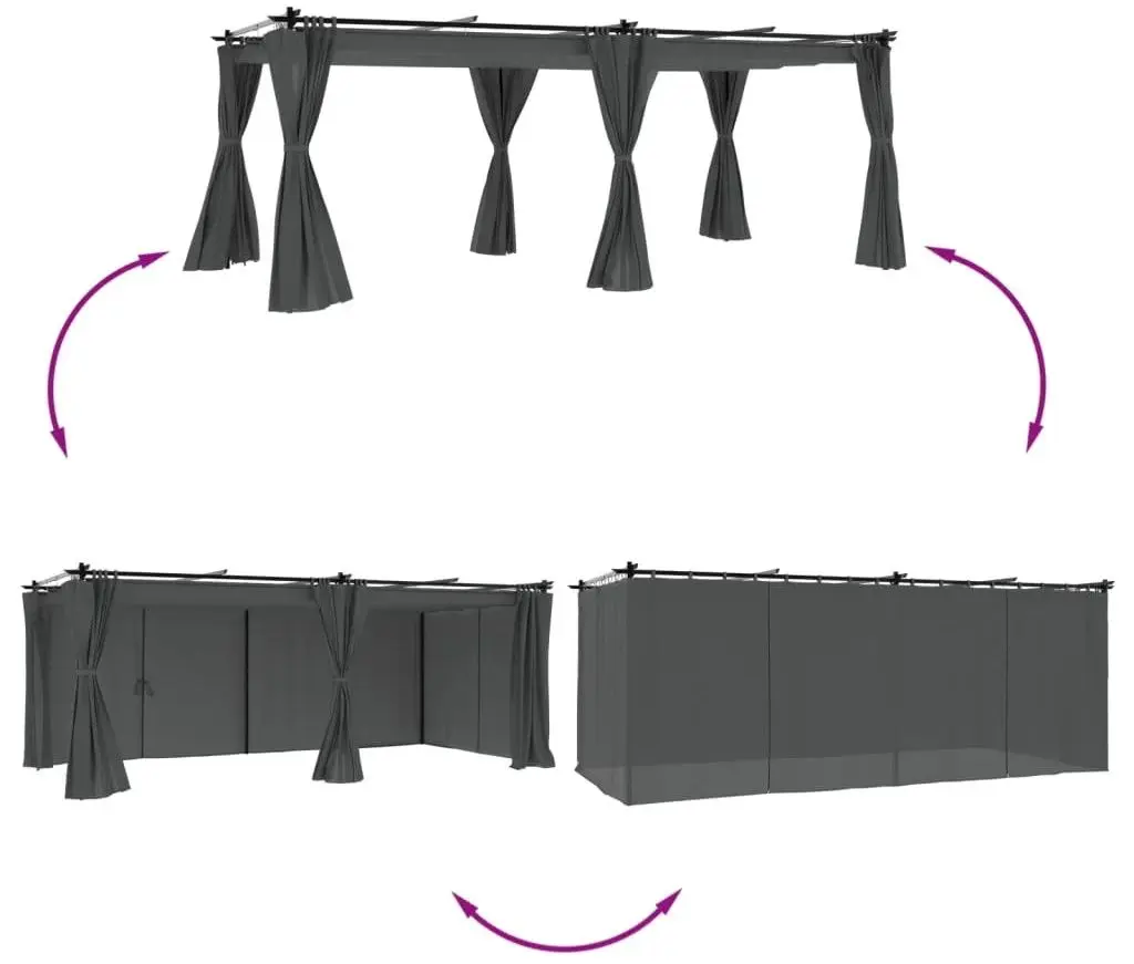 Садовый павильон VidaXL 4003921 6x3 (Anthracite)