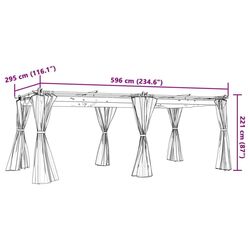 Садовый павильон VidaXL 4003921 6x3 (Anthracite) Thumb