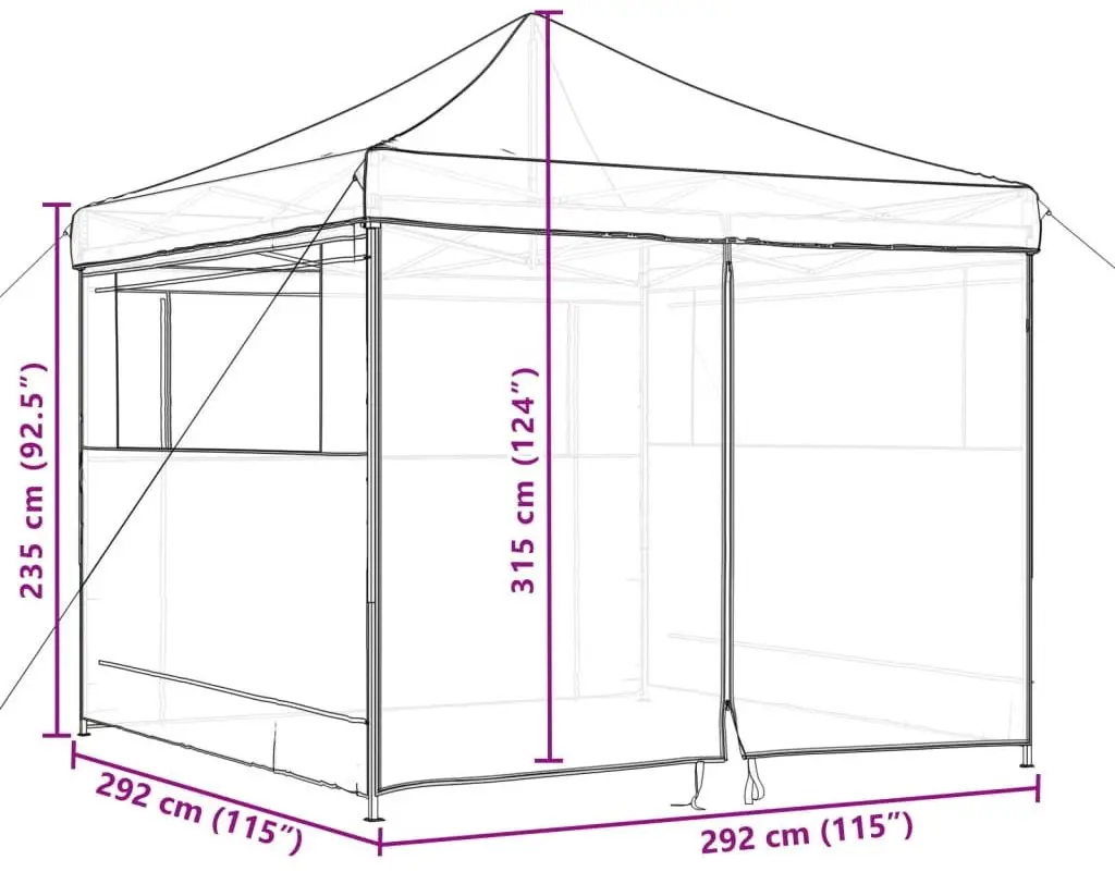 Pavilion de gradina VidaXL 4004928 3x3 (Beige)