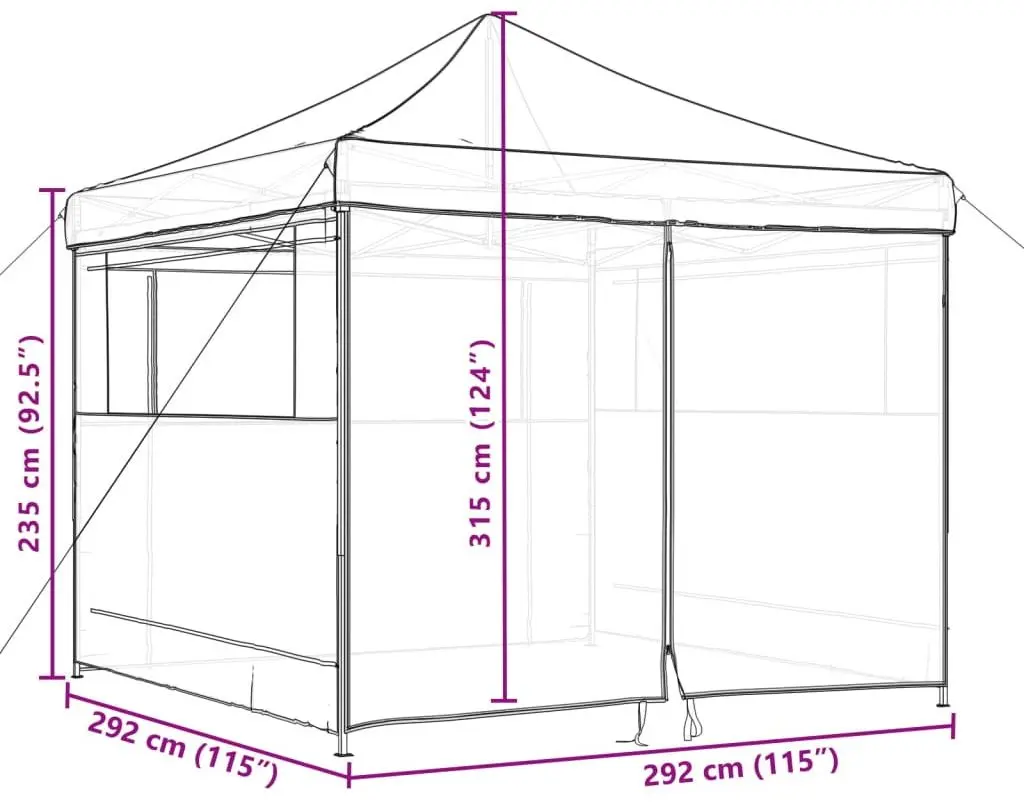 Садовый павильон VidaXL 4004930 3x3 (Taupe) - 9