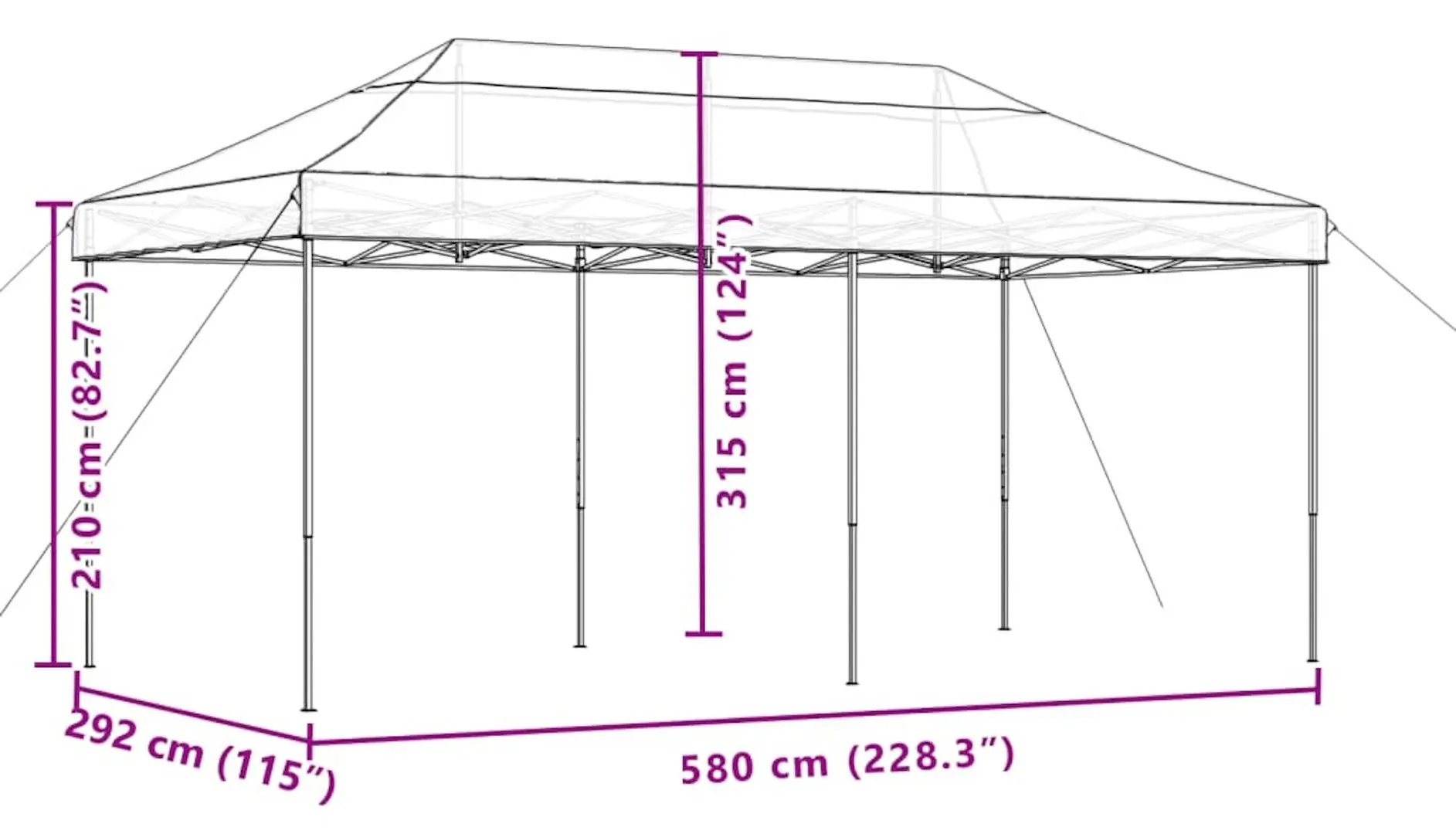 Садовый павильон VidaXL 4004940 5.8x3 (Brown)