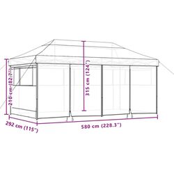 Садовый павильон VidaXL 4004956 5.8x3 (Brown) Thumb