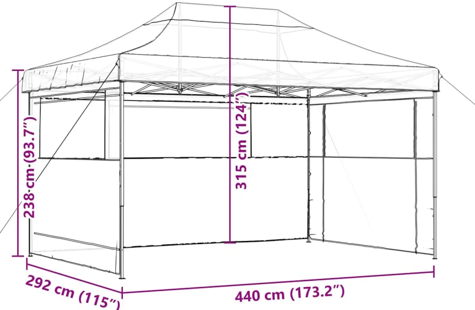 Садовый павильон VidaXL 4004972 4.4x3 (Brown)