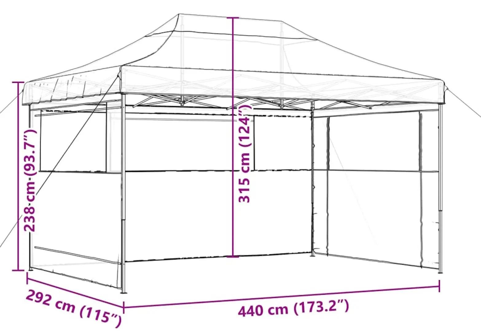 Садовый павильон VidaXL 4004973 4.4x3 (Terracotta)