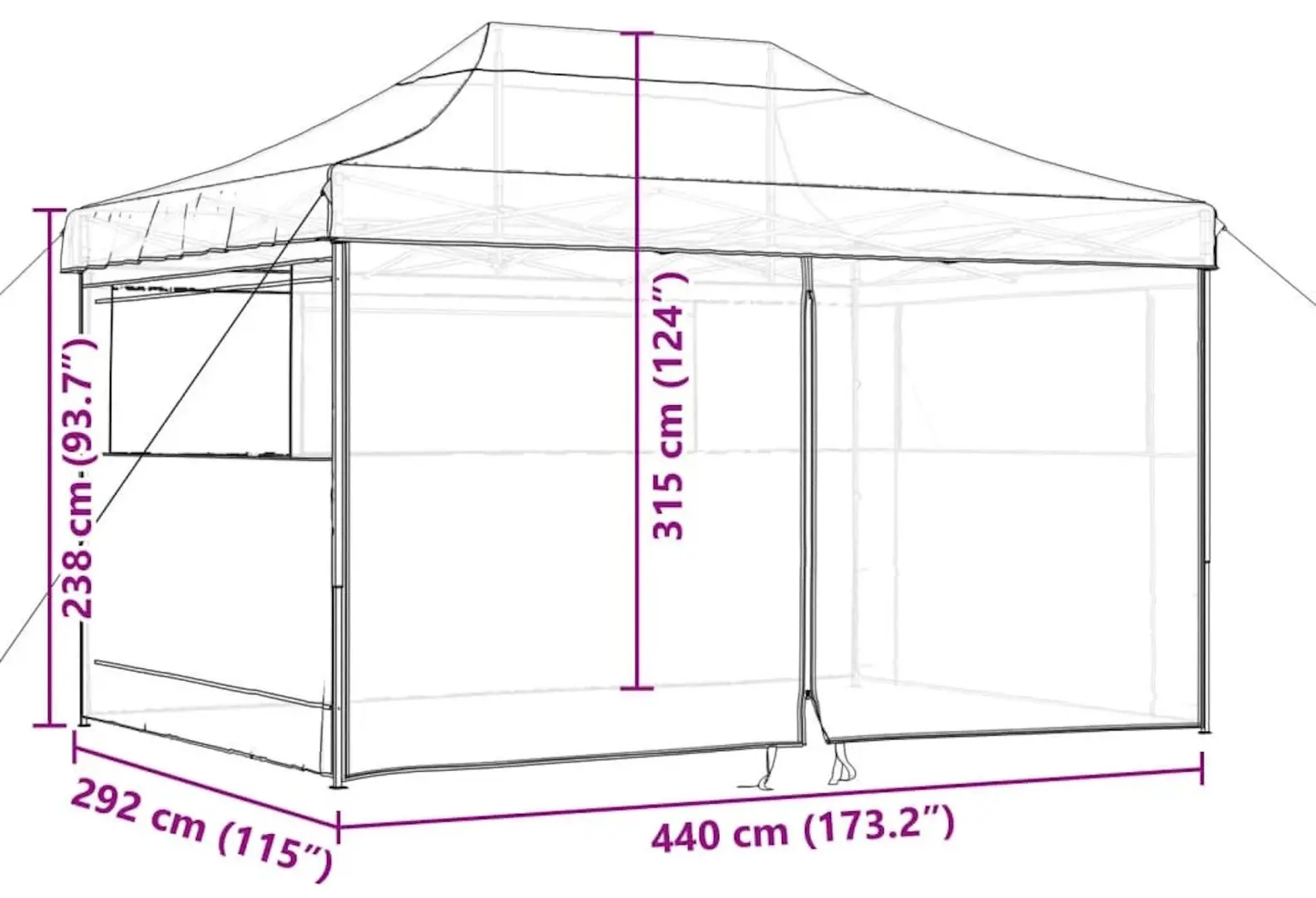 Садовый павильон VidaXL 4004981 4.4x3 (Terracotta)
