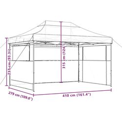 Pavilion de gradina VidaXL 4005019 4x3 (Burgundy) Thumb