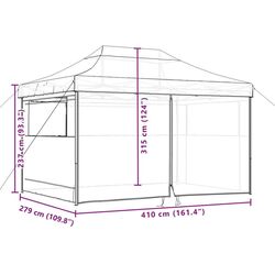 Pavilion de gradina VidaXL 4005026 4.1x2.8 (Taupe Grey) Thumb