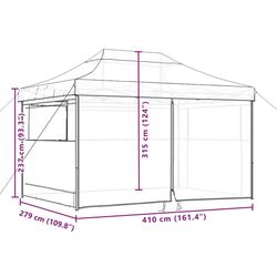Pavilion de gradina VidaXL 4005027 4.1x2.8 (Burgundy) Thumb