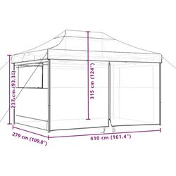 Pavilion de gradina VidaXL 4005028 4.1x2.8 (Brown) Thumb