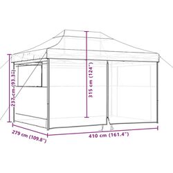 Pavilion de gradina VidaXL 4005030 4.1x2.8 (Black) Thumb