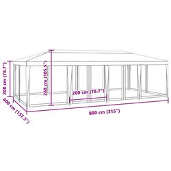Pavilion de gradina VidaXL 4010074 8x4 (Anthracite) Thumb