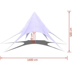 Садовый павильон VidaXL 40707 14x14 (White) Thumb