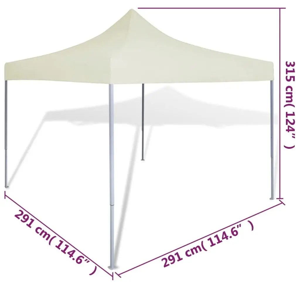 Pavilion de gradina VidaXL 41463 3x3 (Cream)