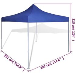 Pavilion de gradina VidaXL 41465 3x3 (Blue) Thumb