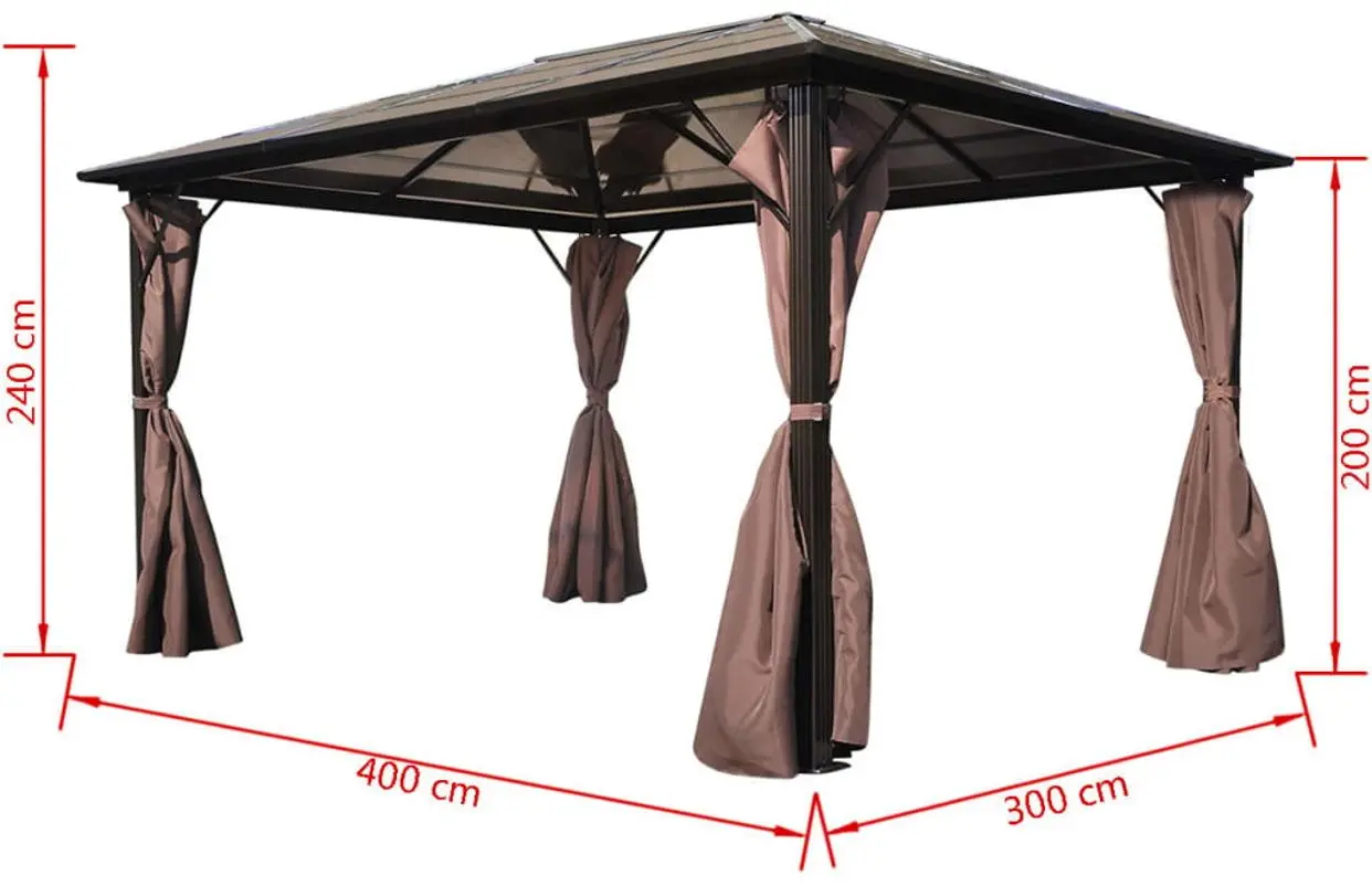 Pavilion de gradina VidaXL 41626 4x3 (Brown)