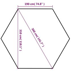 Pavilion de gradina VidaXL 42109 3.6x3 (Cream) Thumb