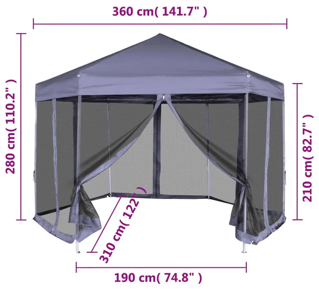 Садовый павильон VidaXL 42110 3.6x3 (Dark Blue)