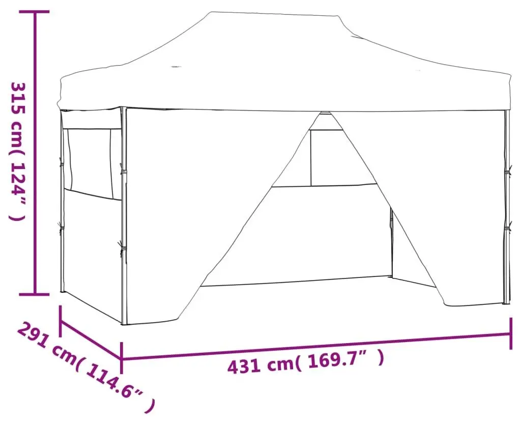 Pavilion de gradina VidaXL 42512 3x4 (Blue) - 10