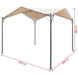 Садовый павильон VidaXL 43167 4x4 (Beige) Thumb