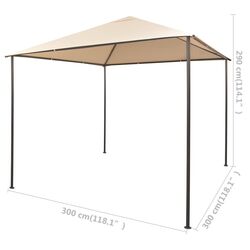 Садовый павильон VidaXL 43172 3x3 (Beige) Thumb