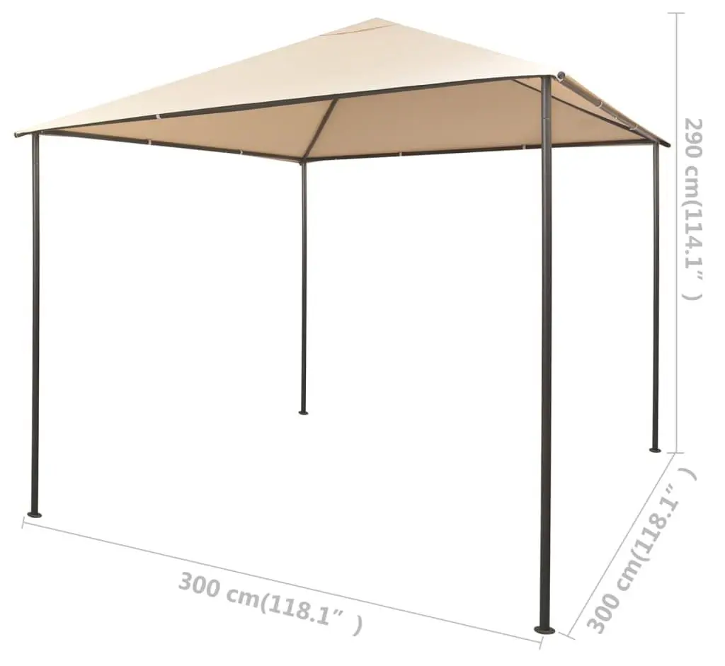 Садовый павильон VidaXL 43172 3x3 (Beige) - 8