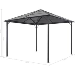 Pavilion de gradina VidaXL 44641 3x3 (Black) Thumb